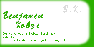 benjamin kobzi business card
