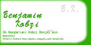 benjamin kobzi business card